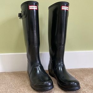 Gloss Black Tall Hunter Rainboot